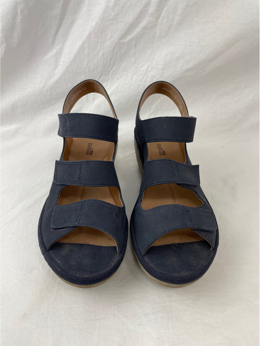 Clarks Navy Reedly Juno Wedge Sandal, Size 7